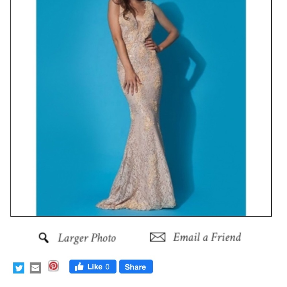 Jovani Champagne Special Occasion/ Wedding Dress